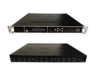 China TV Signal System H.264 H.265 8/12/16/20/24 Channel HD Input and RF Video Output Multiplexer for TV Broadcast, IPTV Systems for sale