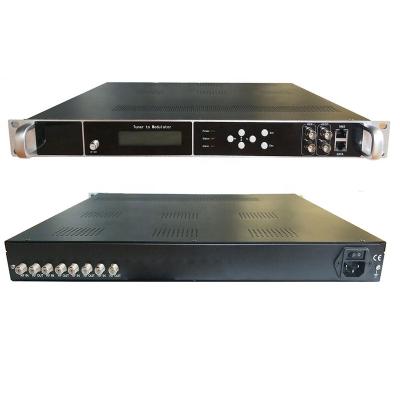 China DTV system IPTV input system equipment 4 channel DVB-C/DTMB/ISDBT digital input tuner to RF transmitter modulator isdb-t/dvb-t/atsc/dvb-c for sale