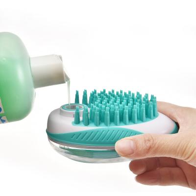 China Amazon Best Viable Selling Manufacturer Pet Brushes 2 in-1 Shampoo Cat Dog Shower Massage Cleaning Tools for sale