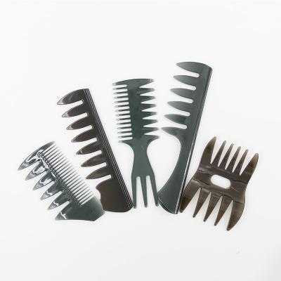 China Fashionable Hair Comb Men Styling Comb Mens Wide Tooth Textured Hairstyle Comb Oil Head Comb For Hairdresser for sale