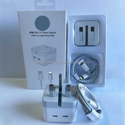 China Mobile Phone UK Palladium Charger 35W Wall Charger Power Adapter Double Palladium Type C Port Fast Charger For iPad 14 iPhone 12 13 for sale