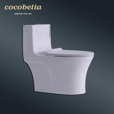 China Modern Double-Flow Water Bathroom Cabinet Flush Mount Saving Back to Wall Square Siphonic One-Piece Bowl Toilet for sale