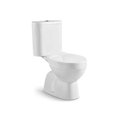 China Modern Double-Flow Ceramic Toilet Hotel Bathroom Washdown Toilet Bowl Two Piece Floor Standing Toilet for sale