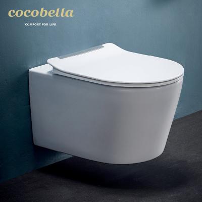 China Double-flow Watermark Washdown Porcelain Bathroom Ware Sanitary Wall Hung Toilet Ceramic Wc Closestool for sale