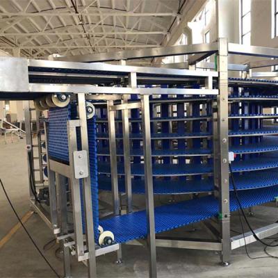 China Bread Cooling Multilayer Belt Conveyor Bread Cooling Tower Spiral Cooling Tower for sale