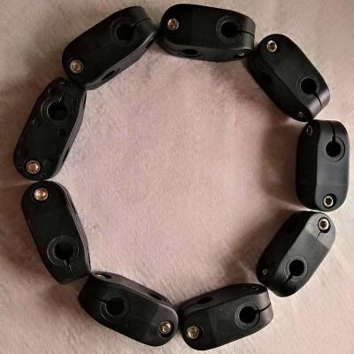 China Factory Conveyor Components 12mm Plastic Cross Clamp For Tubes In Black Color for sale