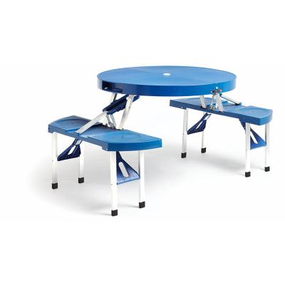 China Collapsible folding picnic table with 2 chairs for sale