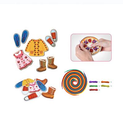 China Early Educational Paper/Rope Toy Puzzle Rope Stringing Children's Kindergarten Toys For Children for sale