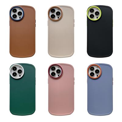 China Anti-drop fashion round camera hole silicone phone case for iPhone 13 pro 12 11 XS max XR max X 7 8 plus pro 12 soft shockproof back cover for sale