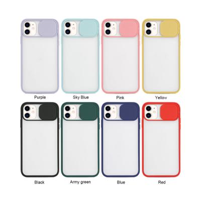 China Lens Design TPU PC Protection Push Pull Camera Sliding Silicone Phone Case With Lens Protector Cover For iPhone XS 11 Se 2 12 Pro Max XR 7 8 Plus for sale