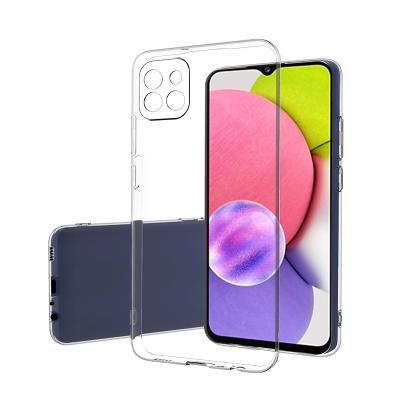 China Ultra Thin Clear Anti-fall Soft Silicone TPU Transparent Phone Case For Samsung A03 A03S A13 M52 M32 M22 M21 S22 ULTRA S22 PRO S22 for sale