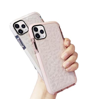 China Diamond Pattern Shockproof Luxury Jelly Phone Case For iPhone SE 2020 11 11 pro xs max x 6 7 8 plus case for sale