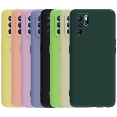 China Factory New Microfiber Anti-fall Liquid Silicone Gel Rubber Phone Case Cover For Oppo Reno 6 Z 5 z f19 pro plus a16 a74 a54 a15 for sale