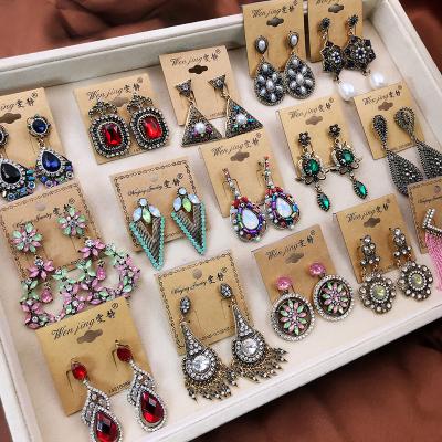 China CLASSIC Fashion Jewelry Earrings Mixed To Batch Long Tassel Crystal Earrings Retro Temperament Wholesale Female Bohemian Ethnic Style for sale