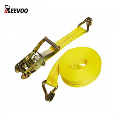 China High Tensile Loose Polyester / PP Truck Trailer Belt Tie Down Ratchet Line for sale