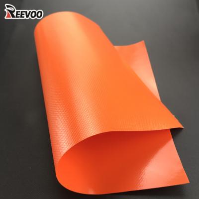 China Anti Static Stretch Tarp Truck Tarps Tent Material For Sale , Orange PVC Coated Tarpaulin for sale