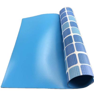 China Eco-friendly Hot Selling Blue Durable PVC Mosaic Pool Liner Material for sale