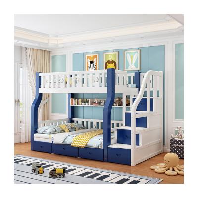 China Factory Price Durable Adjustable Height Multicolor Solid Wood Bunk Bed for sale