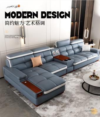 China (Other) Adjustable Modern Leather Sofa Reclinable Massage Electric Sofa Set European Style Multifunctional Sofas Living Room Furniture for sale