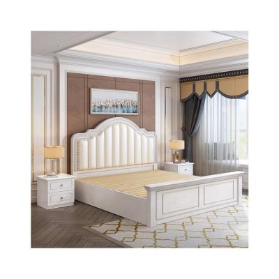 China Modern Simple Solid Wood King Size Double Bed Solid Wood Single Bed (Size) European Style Adjustable Double for sale