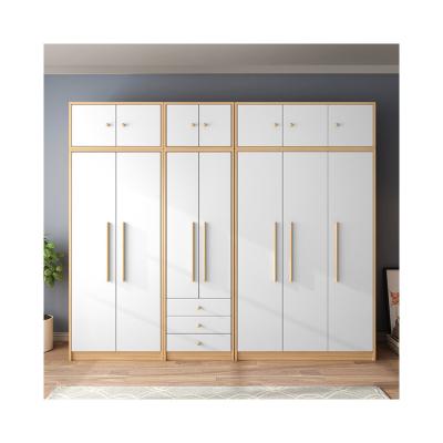 China (Size)Adjustable Wooden Bedroom Closet Sliding Wardrobe Particleboard Wardrobe for sale