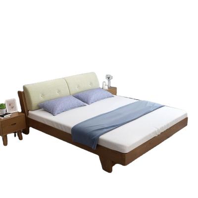 China Factory direct sale durable modern solid wood double bed bedroom furniture for sale