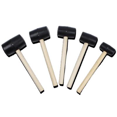 China Rubber Hammer Factory Direct Sales Flooring Hammer Wood Handle Small Rubber Mallet Hammer for sale