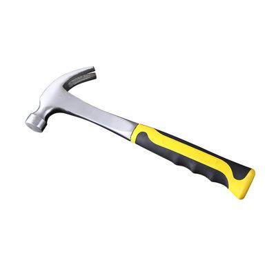 China Nail hammer customized logo household 0.5KG PVC handle one piece forged stonning capping claw hammer for sale