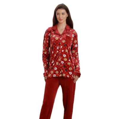 China Full length thermal and velor pajama sets for women for sale