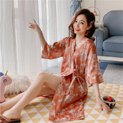 China Cool Cool QUICK DRY Girls Box Style Ladies Summer Long Sleeved Nightgown Women Nightgown Open-Front Babydoll for sale