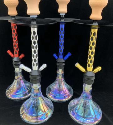 China Custom Egyptian Smooking Shisha factory fast delivery hookah aluminum pipe with glass shisha bowl for sale