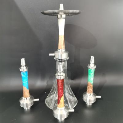 China Eco-friendly hot sale stainless steel hookah shisha high end pipes for best quality resin hookah set for sale