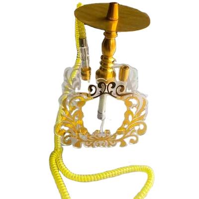 China Luxury Golden Hookah Sheesha Smooking Shisha Current Style Shisha New Nargile In Color Box for sale