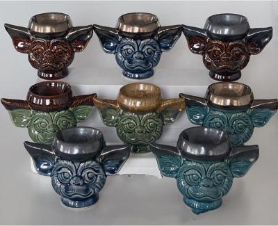 China Shisha Factory Direct Single Wholesale Tobacco Smoking Ceramic Bowl For Shisha Hookahs for sale