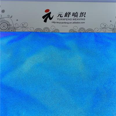 China Gray Reflective Waterproof Colorful Reflective Blue Fabrics Nylon Fabric For Clothing for sale