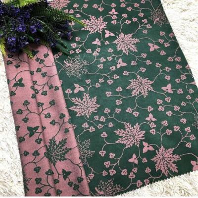 China Fashion High Density Soft Anti-static Polyester Thick Plush Dyed Silk Yarn Vietnam Dress Jacquard Fabric for sale