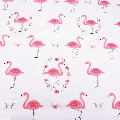 China Flamingo Kids Twill Anti-static Warm Printed Cotton Fabric,DIY Quarters Sewing Quilting Quilting Fabric Wholesale For Baby&Child for sale