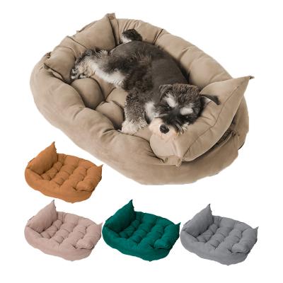 China Free Sample Multi-Function Breathable Pet Bed Sofa For Dog Cat Dog Washable Luxury Large Bed for sale