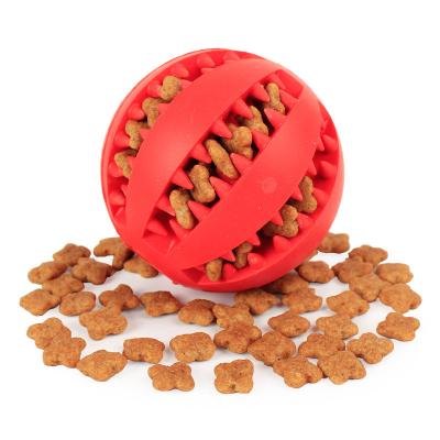 China Petshop Soft Dog Toys Toy For Dog Tooth Clean Chew Toy Funny Interactive Elasticity Ball Food Ball Extra-Hard Rubber Dog for sale