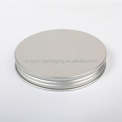 China Non Spill 120mm Aluminum Screw Cap, Hair Wax Metal Lid, Metal Candle Lid Cover Embossed Logo for sale