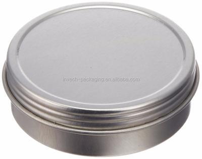 China Cosmetic cream. hair products.gift packaging.etc round aluminum container for shea butter,silver flat aluminum tin for hair pomade for sale