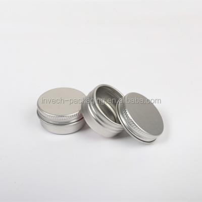 China 10g cosmetic tiny aluminum jar for lip balm. 15g aluminum tin can for sale