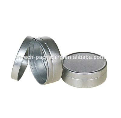 China Empty aluminum cosmetic tea canister silver/100g white/black D80*H28mm, aluminum cosmetic slip lid jar for sale