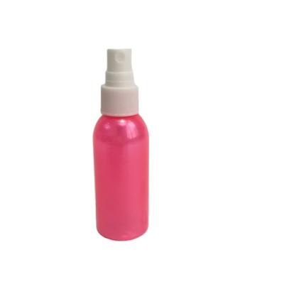 China 100ml Pink Skin Care Cream Plastic Bottle With White Fine Mist Sprayer for sale