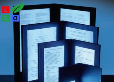 China Raad van het A4a5 Backlit Geleide Menu voor Restaurants Te koop