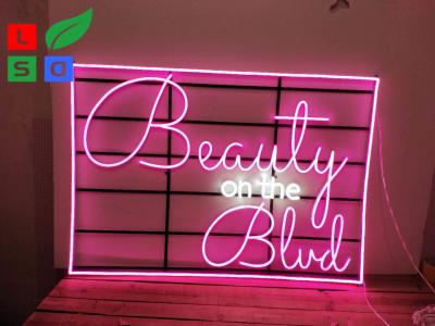 Cina Insegne al neon acriliche decorative di rosa LED della parete di modo, lettere al neon su ordinazione in vendita