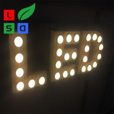 China ISO9001 Customized Led Marquee Letter Lights Frontlit 3D Led Bulb Sign for sale