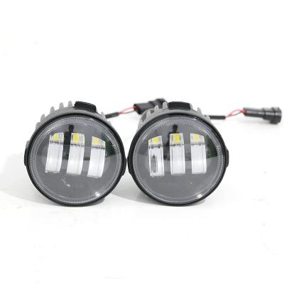 China Drl Lamp Factory Direct Sales For Nissan Car Universal Dual Dual Dual Dual Lens LED Fog Light Lamp White And Yellow Color for sale