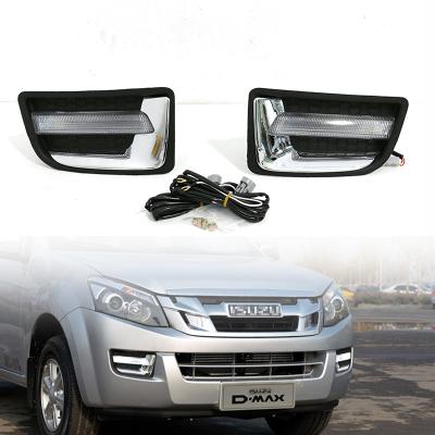 China Factory Outlet LED Daytime Running Lights Lamps Auto Parts Assembly Shot For Isuzu Dmax D-Max 2014 2015 LED Daytime Running Lights for sale