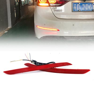 China Driving Lights + Brake Lights + Turn Lights Led Rear Bumper Reflector Light Fog Lamp Driving Brake Light 12V For Hyundai Elantra 2016 2017 2018 2019 for sale